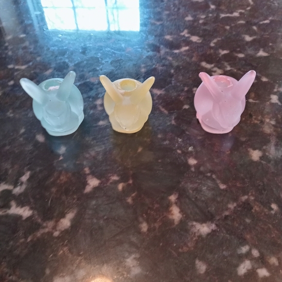 Pottery Barn Easter candle holders set of 3